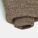 Kids Boiled Merino Wool Hooded Coat - Nut