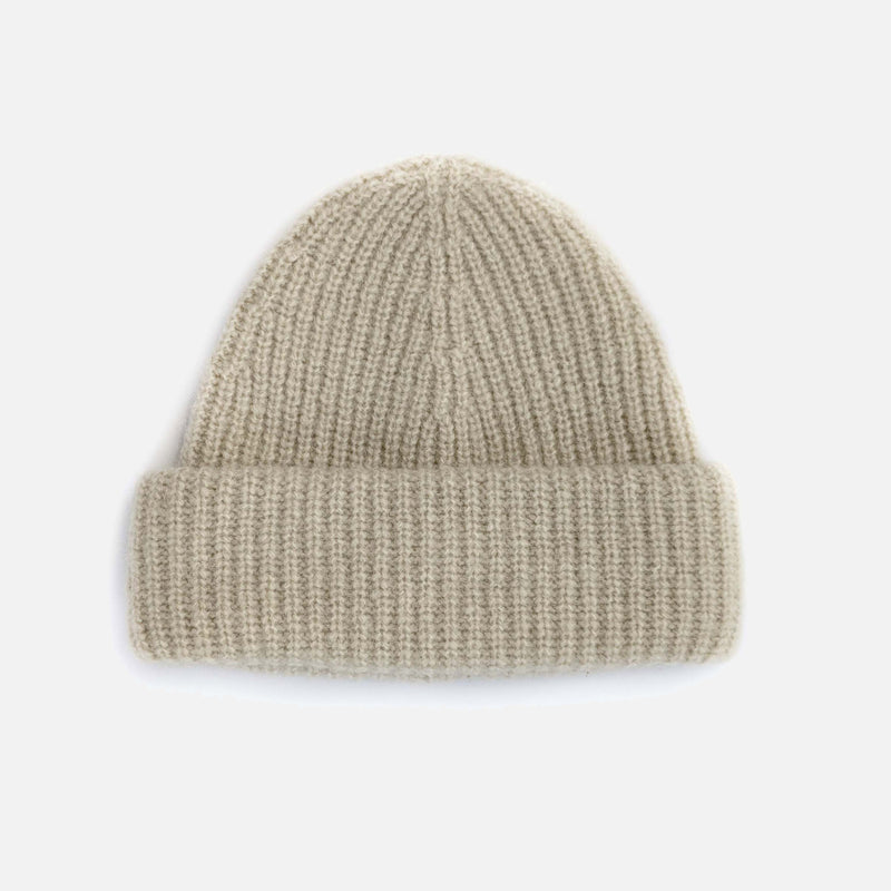 Women's Merino Wool/Alpaca/Silk Beanie - Beige