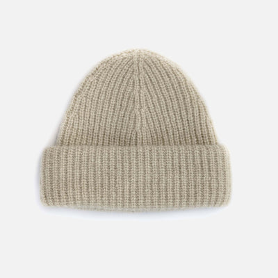 Women's Merino Wool/Alpaca/Silk Beanie - Beige