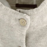 Kids Boiled Merino Wool Poncho - Natural