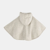 Kids Boiled Merino Wool Poncho - Natural