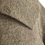 Women's Boiled Merino Wool Coat - Nut