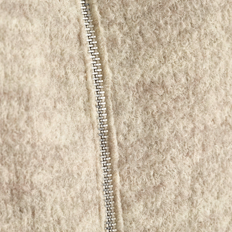 Women's Boiled Merino Wool Coat - Natural