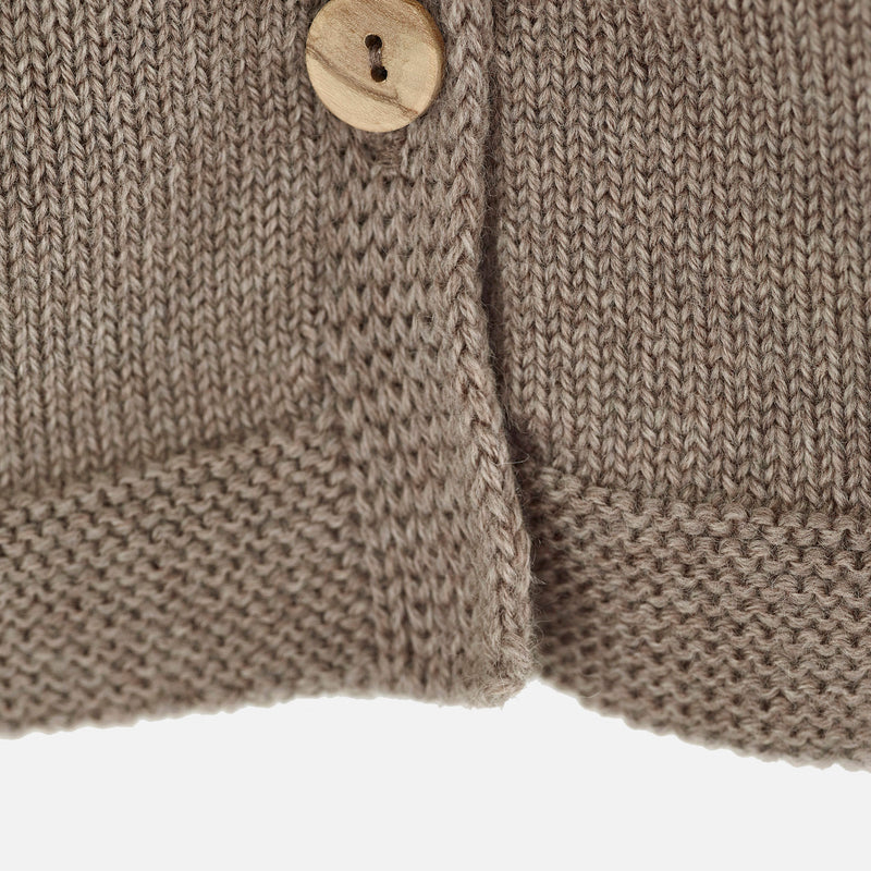 Baby & Kids Merino Wool Reversible Cardigan - Nut