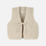 Baby & Kids Merino Wool/Alpaca/Silk Tie Vest - Beige