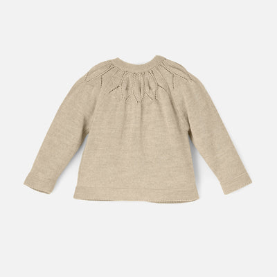 Baby & Kids Merino Wool Reversible Cardigan - Natural