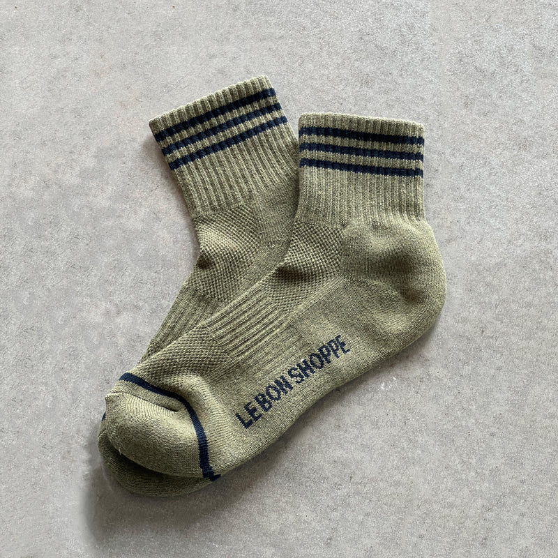 Women's Cotton Girlfriend Socks - Sage