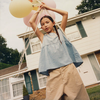 Kids Cotton Twill Barrel Pant - Incense