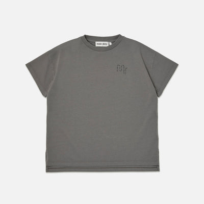 Kids Cotton Oversized Tee - Plum Kitten