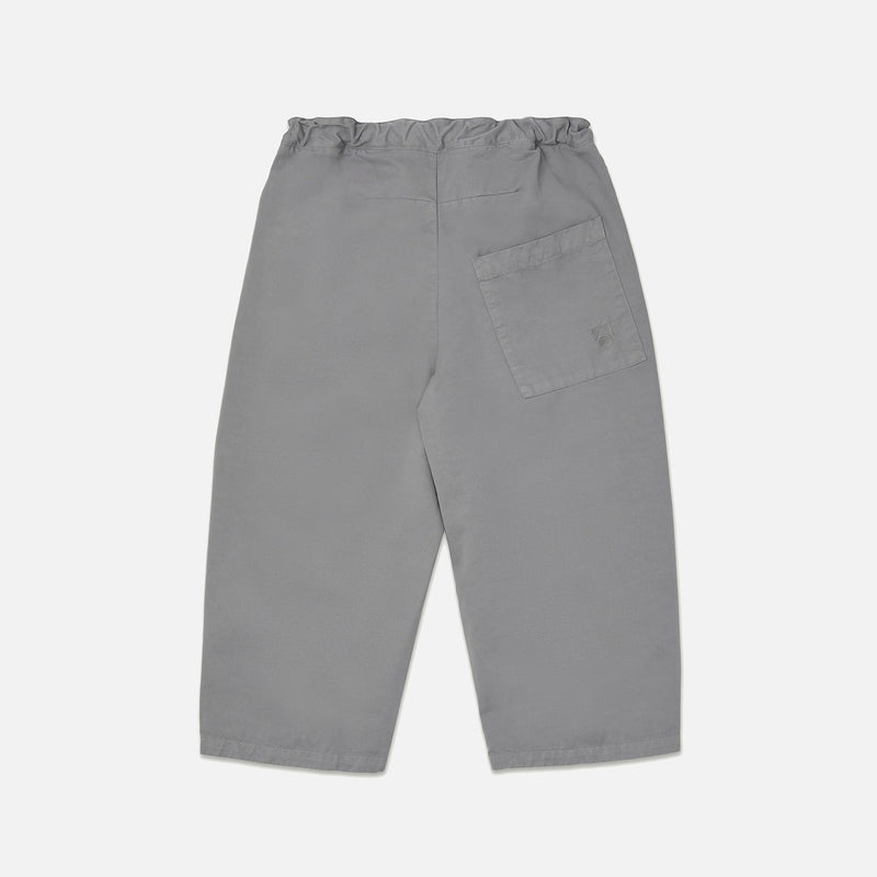 Kids Cotton Twill Barrel Pant - Titanium
