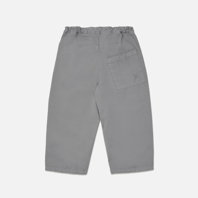 Kids Cotton Twill Barrel Pant - Titanium