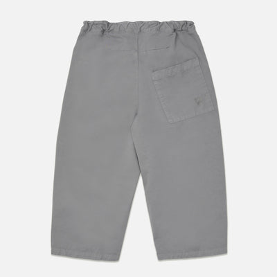 Kids Cotton Twill Barrel Pant - Titanium