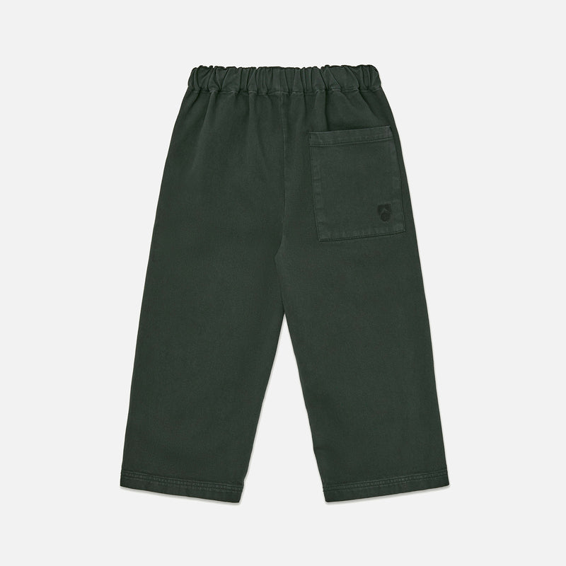 Kids Cotton Relaxed Pant - Scarab