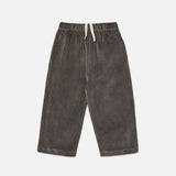 Kids Cotton Velour Lounge Pant - Plum Kitten