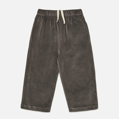 Kids Cotton Velour Lounge Pant - Plum Kitten