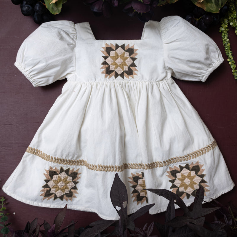 Cotton Patchwork Dress - Marshmallow