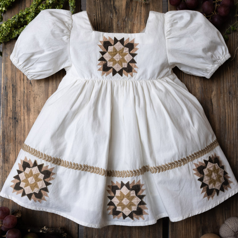 Cotton Patchwork Dress - Marshmallow
