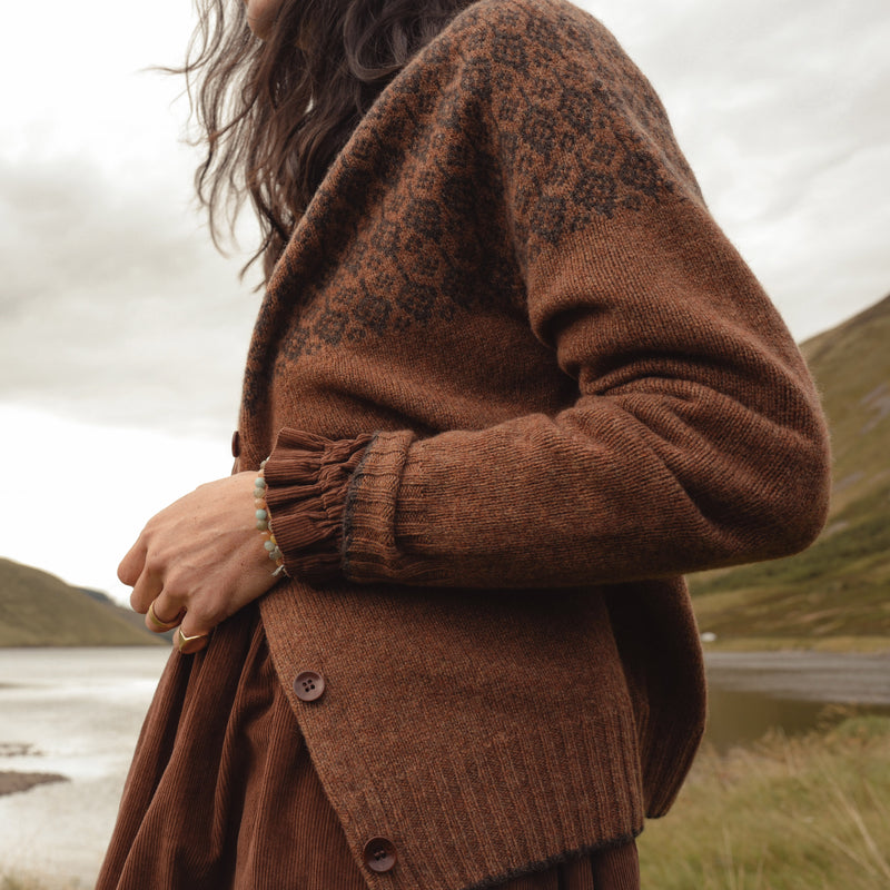 Autumn Women's Cardigan - Superfine Lambswool - Hazelnut