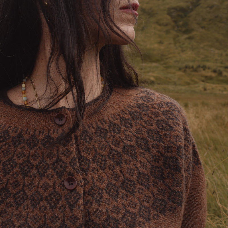 Autumn Women's Cardigan - Superfine Lambswool - Hazelnut