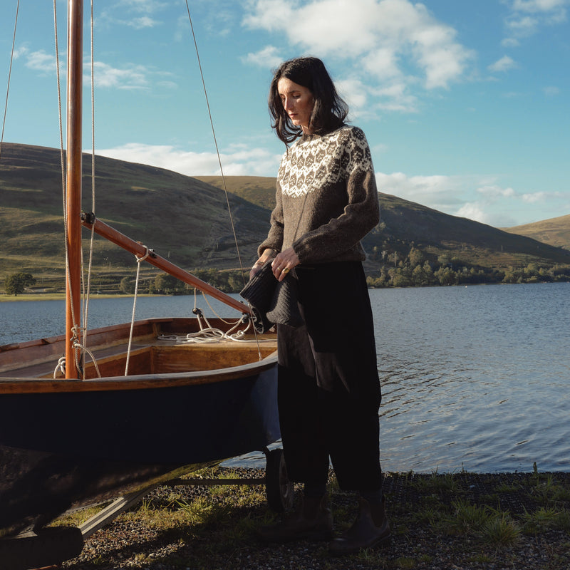 Norse Women's Sweater - Donegal Wool - Granite