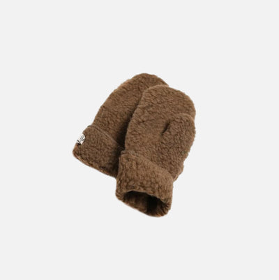 Women's Wool Teddy Fleece Freeze Mittens - Bark