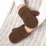 Women's Wool Teddy Fleece Freeze Mittens - Bark