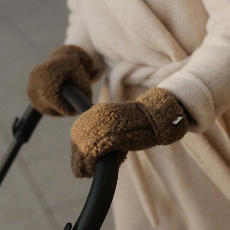 Women's Wool Teddy Fleece Freeze Mittens - Bark