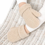 Women's Wool Teddy Fleece Freeze Mittens - Oatmeal
