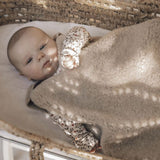 Baby Wool Teddy Fleece Sleeping Bag - Sand Brown