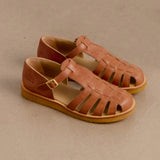 Womens Leather Fisherman Sandal - Tan
