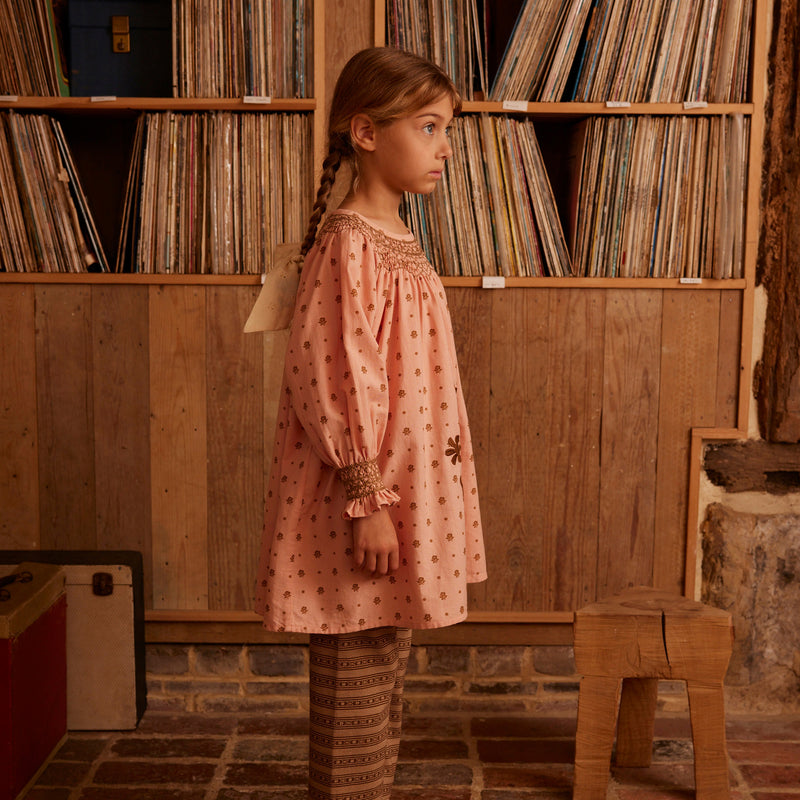 Cotton Cece Smock Dress - Meadow Calico Ribbon