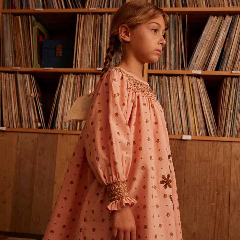 Cotton Cece Smock Dress - Meadow Calico Ribbon