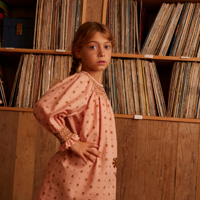 Cotton Cece Smock Dress - Meadow Calico Ribbon