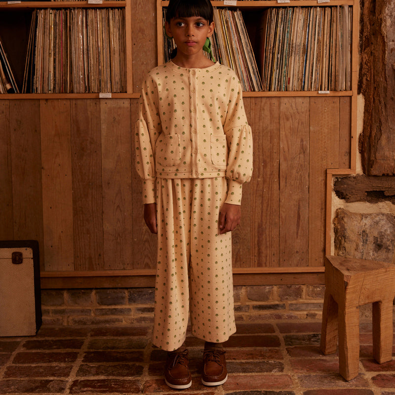 Cotton Mila Jersey Trousers - Meadow Calico