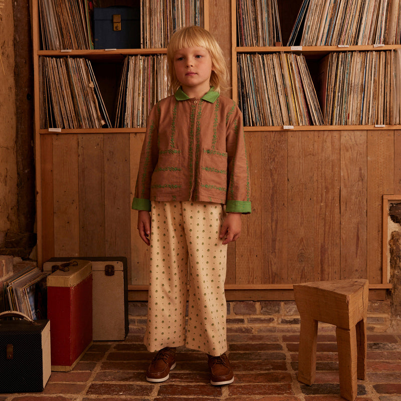 Cotton Mila Jersey Trousers - Meadow Calico