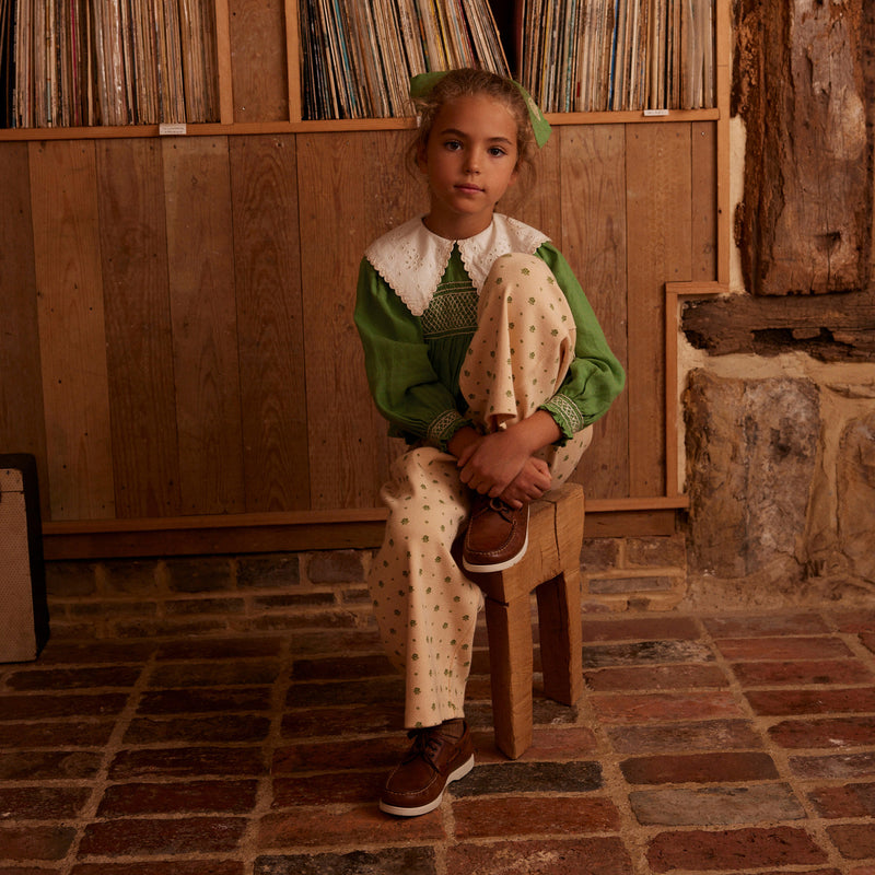 Cotton Mila Jersey Trousers - Meadow Calico