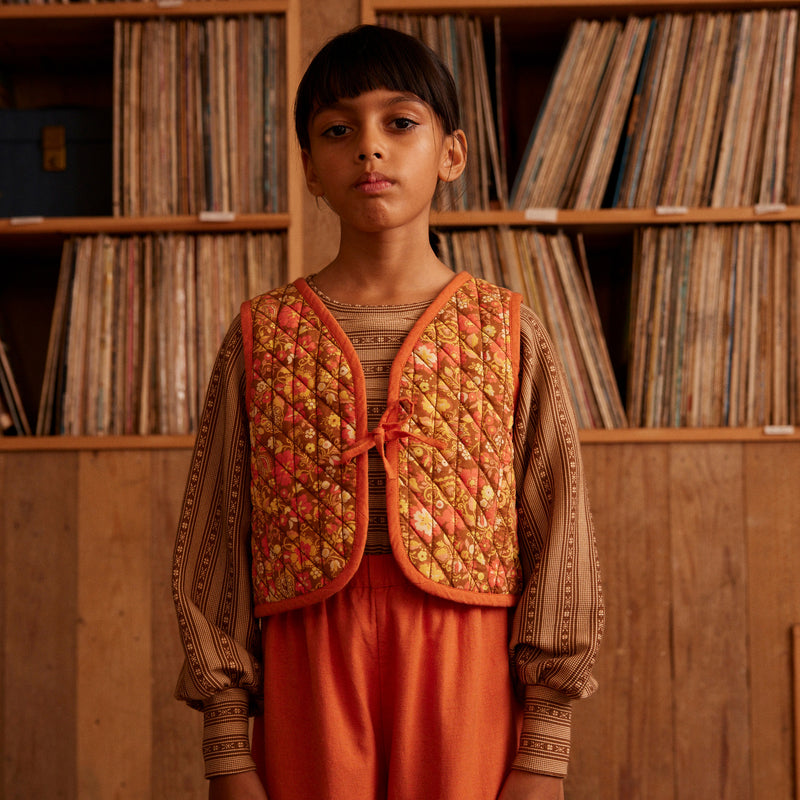 Cotton Roberta Jersey LS Top - Kanna Stripe