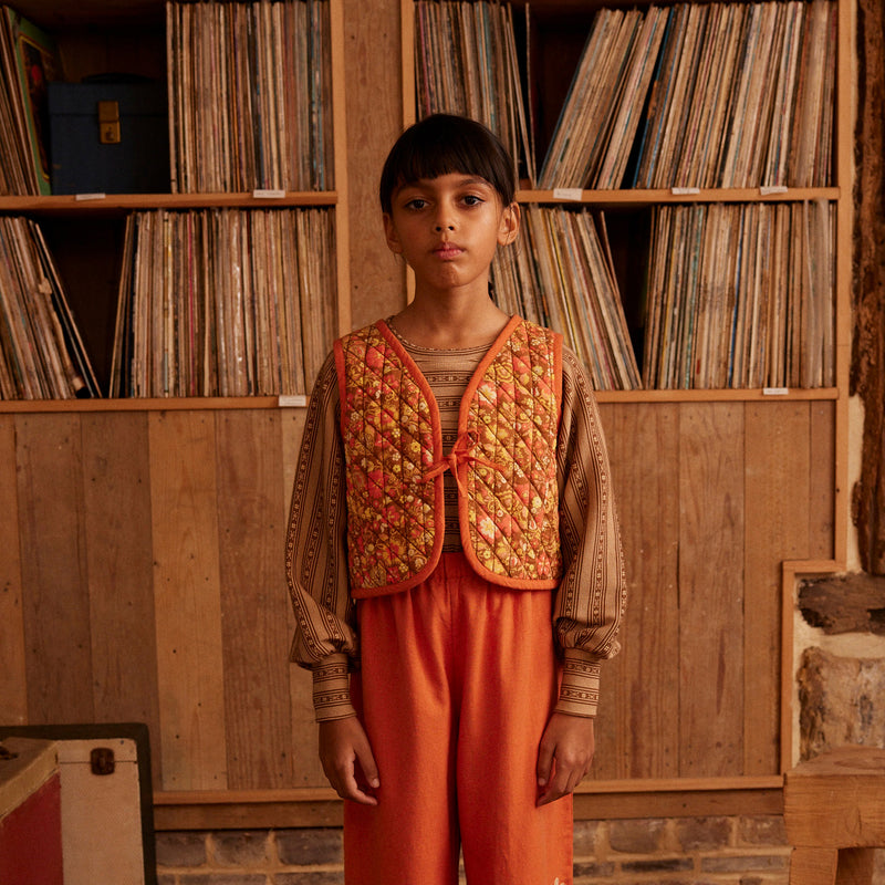 Cotton Roberta Jersey LS Top - Kanna Stripe