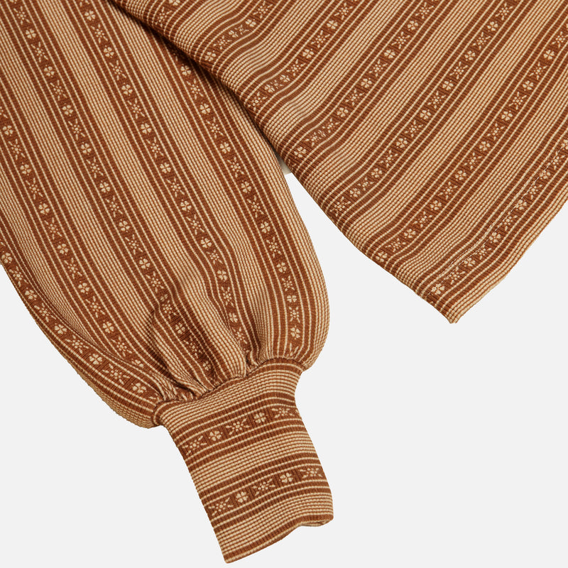 Cotton Roberta Jersey LS Top - Kanna Stripe