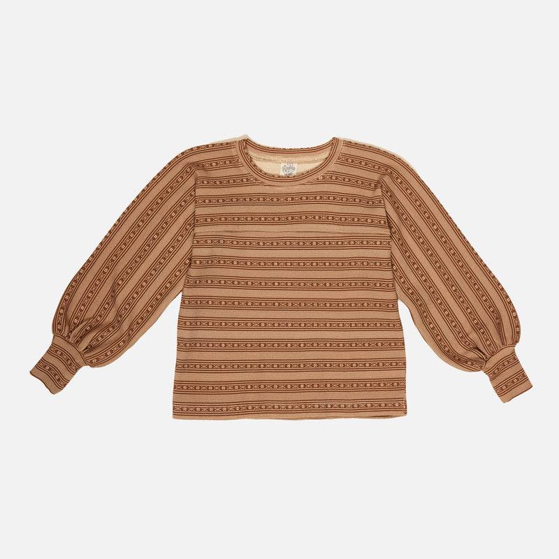 Cotton Roberta Jersey LS Top - Kanna Stripe