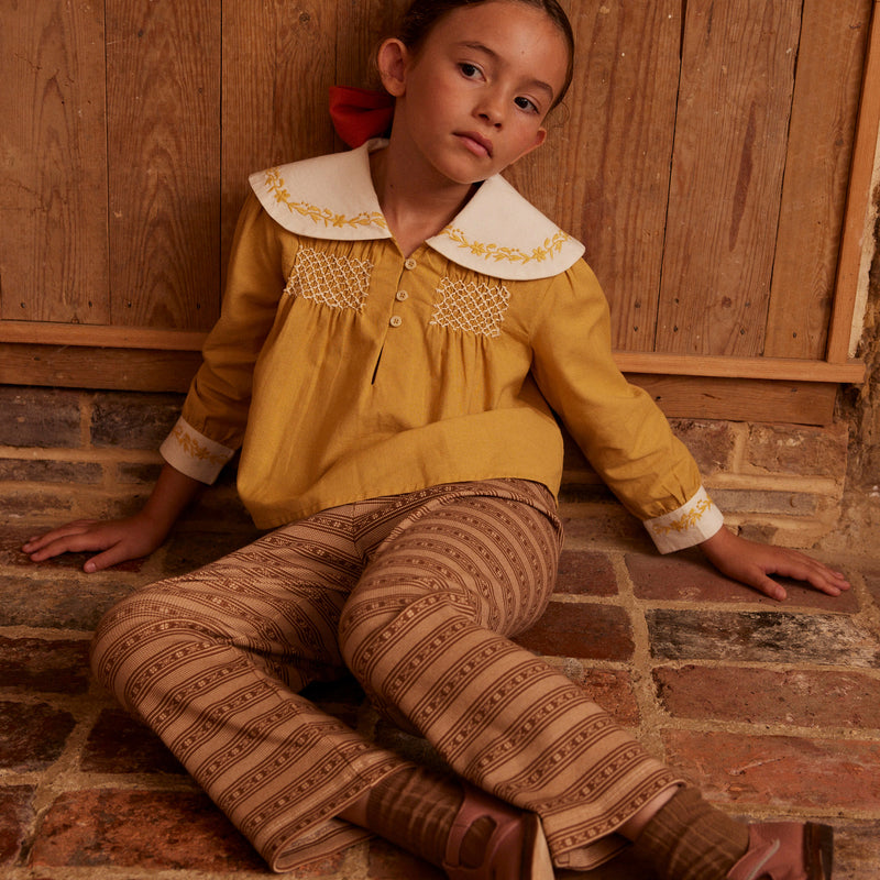 Cotton Straight Lana Leggings - Kanna Stripe