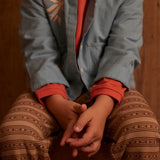 Cotton Straight Lana Leggings - Kanna Stripe