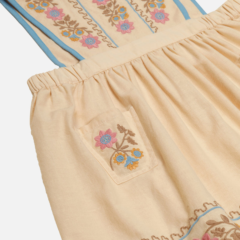 Cotton Ursina Pinafore - Cashew