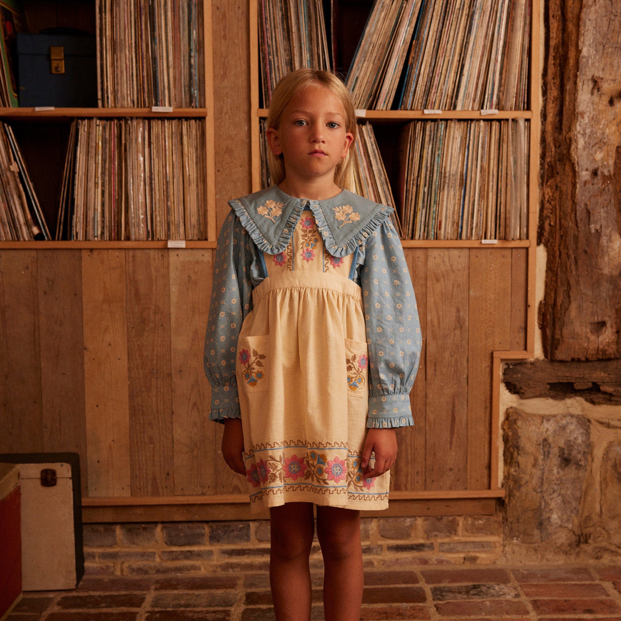 Baby & Kids Cotton Ursina Pinafore - Cashew – MamaOwl