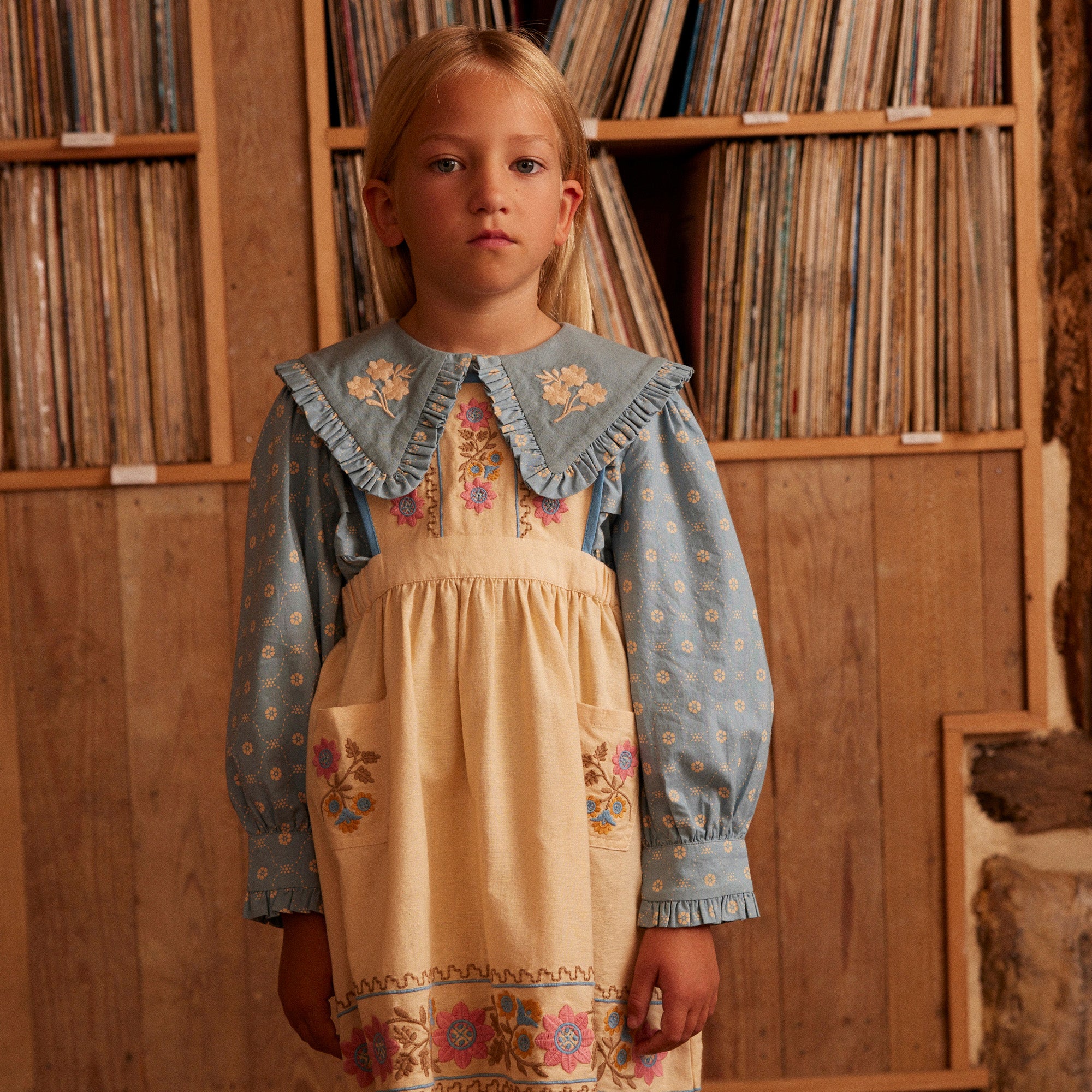 Baby & Kids Cotton Ursina Pinafore - Cashew – MamaOwl