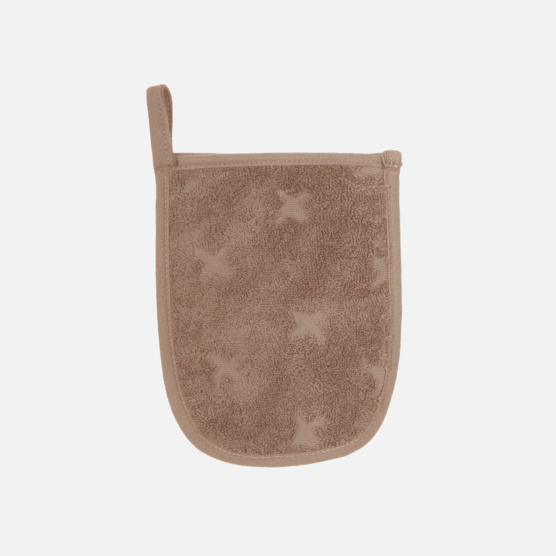 Cotton Bath Gloves - Walnut - Set of 3