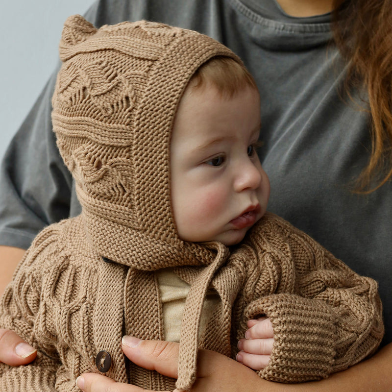 Baby & Kids Merino Wool Flo Cardigan - Camel