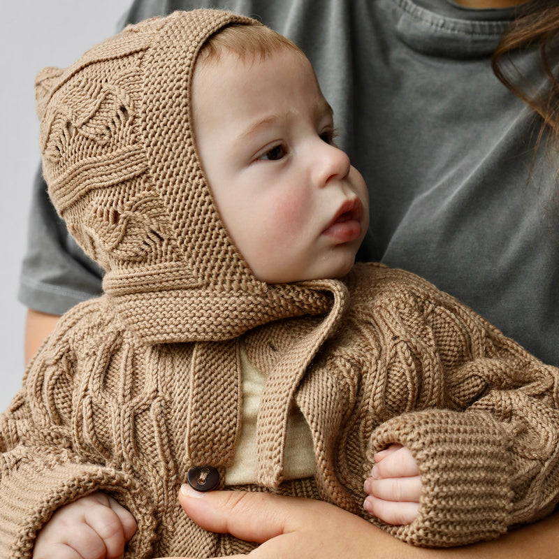 Baby & Kids Merino Wool Flo Cardigan - Camel