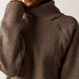 Wool Maternity Sweater - Brown Grey Melange
