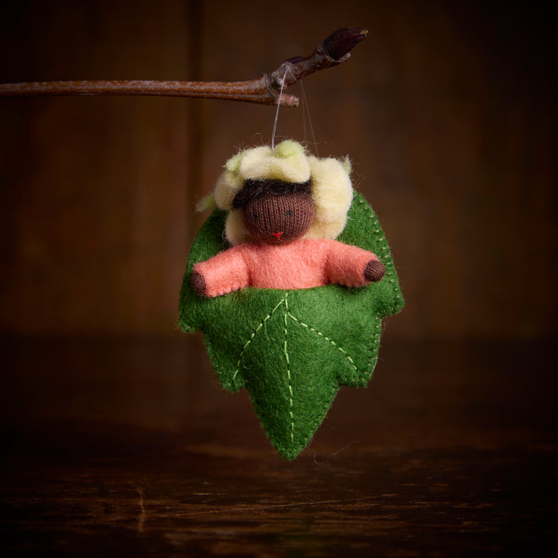 Handmade Wool Bud Baby - Black